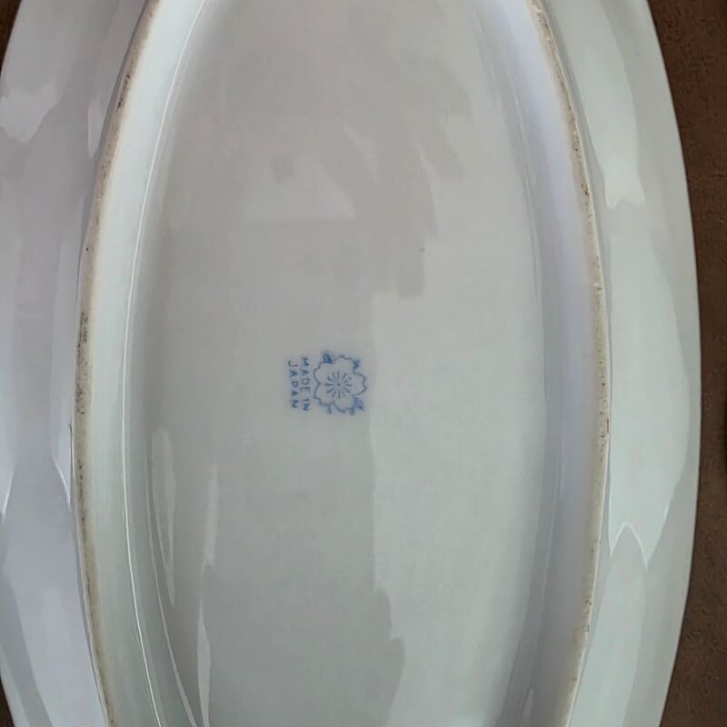 Vintage Noritake Sakura Brand Celery Tray & Salt Dish Set - Image 4