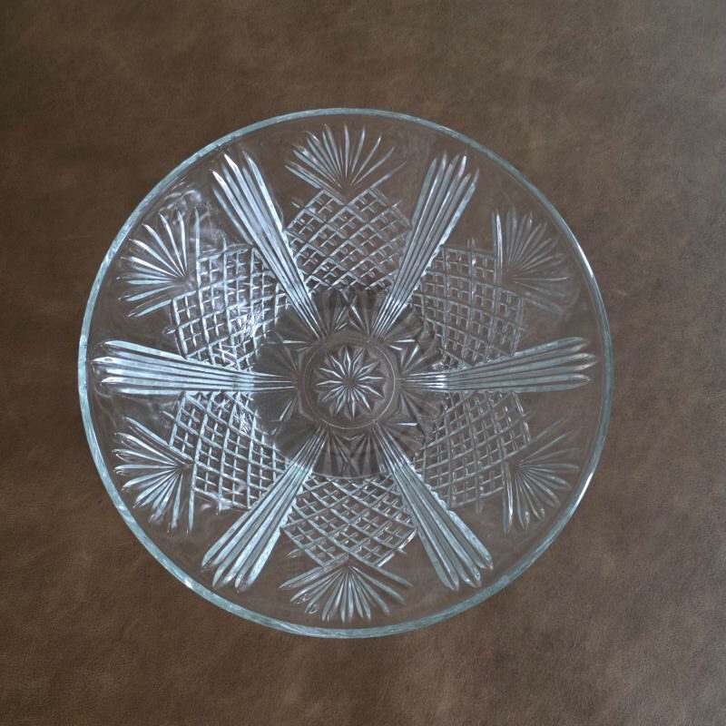 Vintage Covetro Italy, Glass Pineapple Pattern Bowl - Image 4