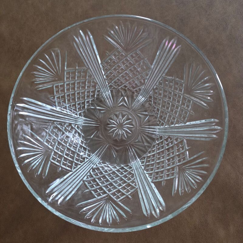 Vintage Covetro Italy, Glass Pineapple Pattern Bowl - Image 2