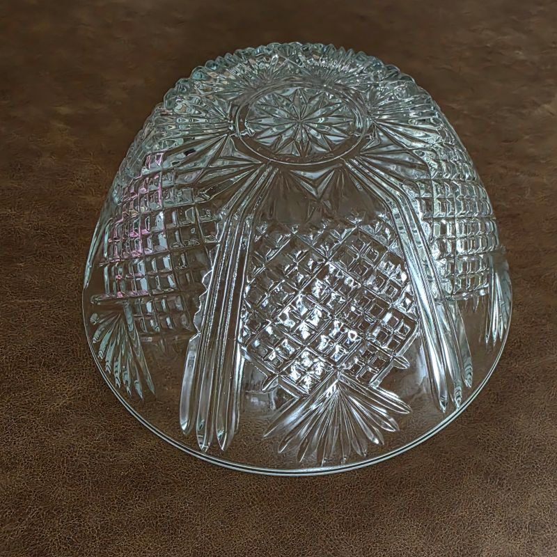 Vintage Covetro Italy, Glass Pineapple Pattern Bowl - Image 3